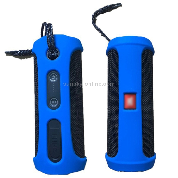 Portable Silica Gel Bluetooth Speaker Protective Case for JBL Flip4 (Blue)