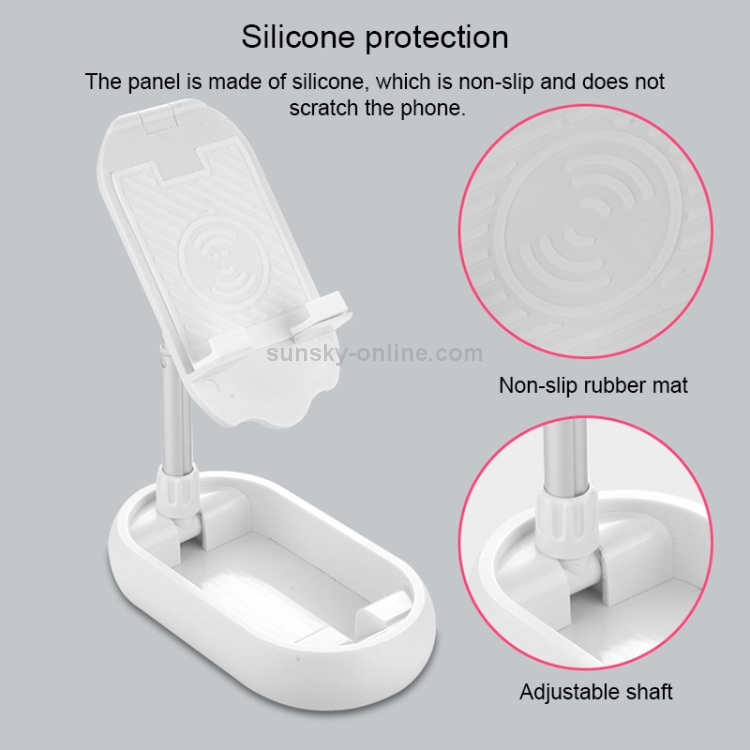XC03 Telescopic Folding Mobile Phone Tablet Mirror Desktop Holder Bracket (White) XC03 Telescopic Folding Mobile Phone Tablet Mirror Desktop Holder Bracket (White)