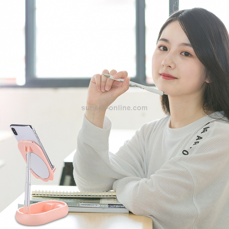 XC03 Telescopic Folding Mobile Phone Tablet Mirror Desktop Holder Bracket (White) XC03 Telescopic Folding Mobile Phone Tablet Mirror Desktop Holder Bracket (White)