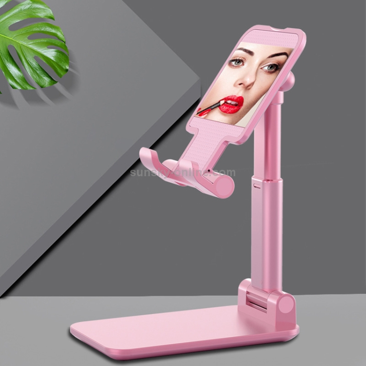 CH002 Universal Portable Foldable Mobile Phone Tablet Desktop Holder Bracket with Mirror (Pink) CH002 Universal Portable Foldable Mobile Phone Tablet Desktop Holder Bracket with Mirror (Pink)