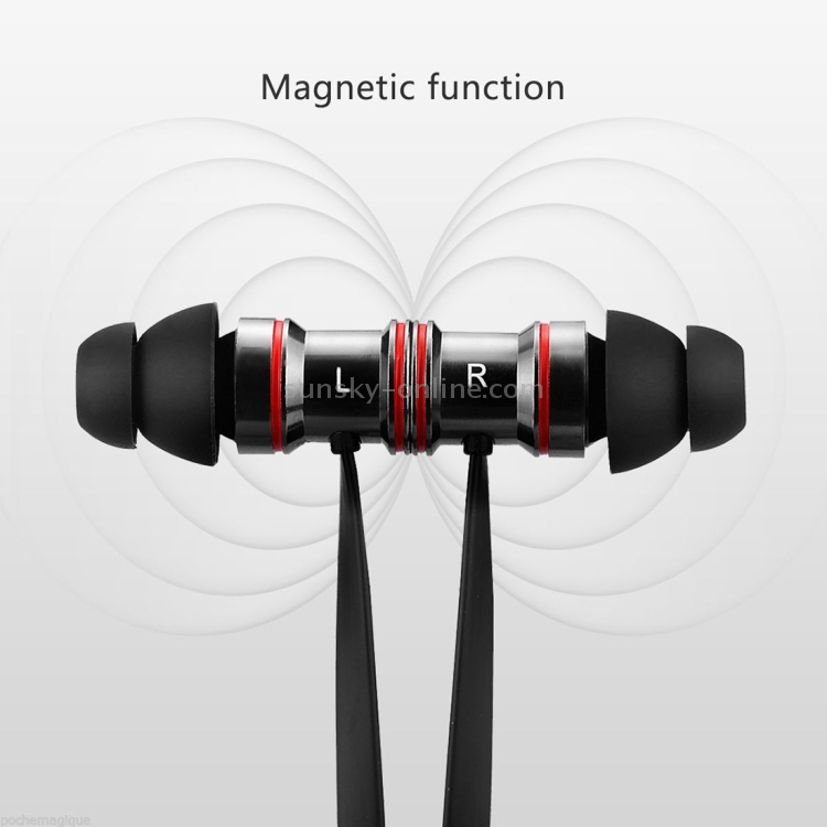 BTH-828 Magnetic In-Ear Sport Wireless Bluetooth V4.1 Stereo Waterproof Earbuds Earphone with Mic
