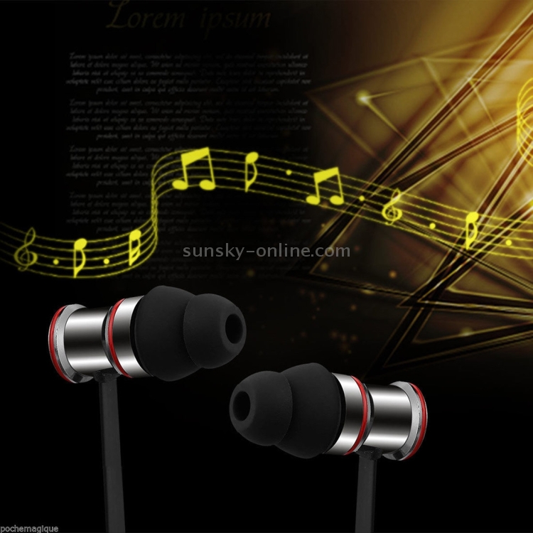 BTH-828 Magnetic In-Ear Sport Wireless Bluetooth V4.1 Stereo Waterproof Earbuds Earphone with Mic