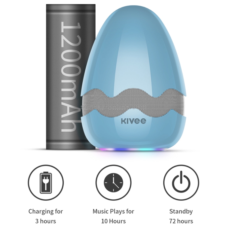 KIVEE KV-MW01 Tone Color Light Bluetooth Speaker, Support TF & FM & Voice Call(White) KIVEE KV-MW01 Tone Color Light Bluetooth Speaker, Support TF & FM & Voice Call(White)
