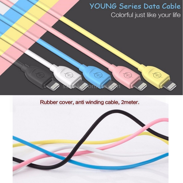 JOYROOM JR-S116 2m 2.4A Fast Charge Young Series 8 Pin to USB Data Sync Charger Cable JOYROOM JR-S116 2m 2.4A Fast Charge Young Series 8 Pin to USB Data Sync Charger Cable