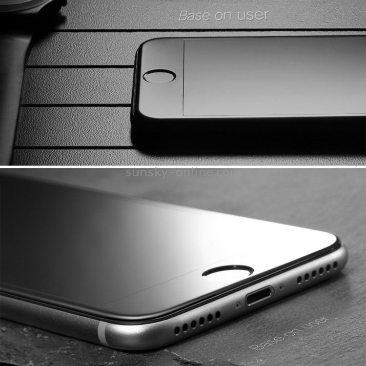 Baseus for iPhone 7 Plus 0.23mm 9H Surface Hardness PET Soft 3D Curverd Arc Explosion-proof HD Silk-screen Tempered Glass Full Coverage Screen Film(Black) Baseus for iPhone 7 Plus 0.23mm 9H Surface Hardness PET Soft 3D Curverd Arc Explosion-proof HD Silk-screen Tempered Glass Full Coverage Screen Film(Black)