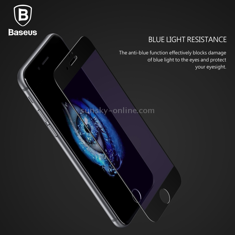 Baseus for iPhone 7 Plus 0.2mm 9H Surface Hardness Explosion-proof Anti Blue-ray Silk-screen Tempered Glass Full Screen Film(White) Baseus for iPhone 7 Plus 0.2mm 9H Surface Hardness Explosion-proof Anti Blue-ray Silk-screen Tempered Glass Full Screen Film(White)