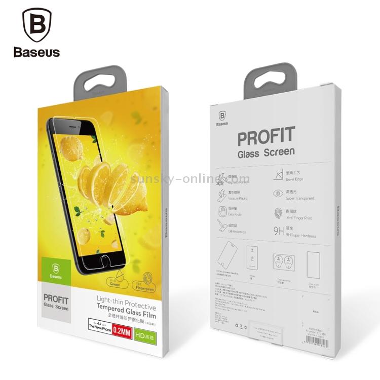 Baseus for iPhone 7 Plus Ultrathin 0.2mm 9H Surface Hardness Explosion-proof HD Full Transparent Tempered Glass Non-full Screen Film(Transparent) Baseus for iPhone 7 Plus Ultrathin 0.2mm 9H Surface Hardness Explosion-proof HD Full Transparent Tempered Glass Non-full Screen Film(Transparent)