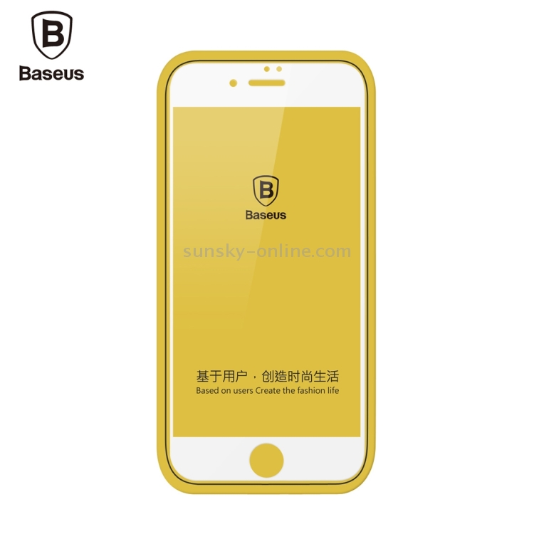 Baseus for iPhone 7 Plus 0.2mm 9H Surface Hardness Explosion-proof HD Silk-screen Tempered Glass Full Screen Film(White) Baseus for iPhone 7 Plus 0.2mm 9H Surface Hardness Explosion-proof HD Silk-screen Tempered Glass Full Screen Film(White)
