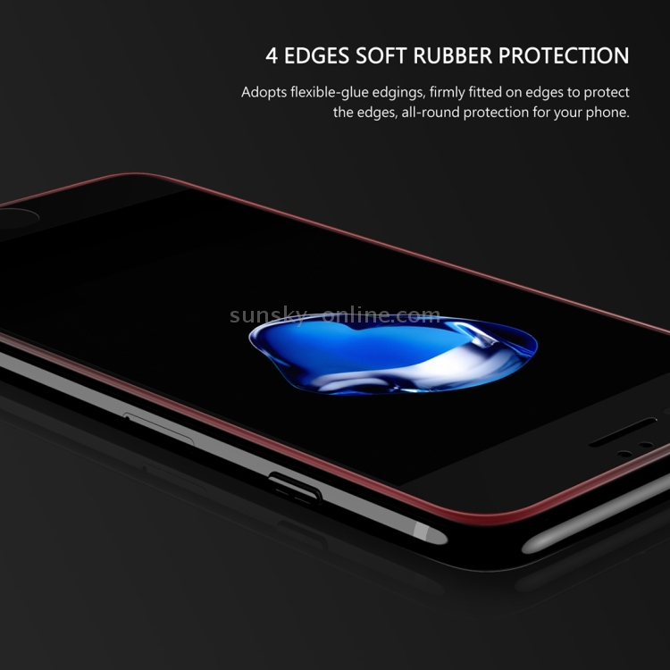 Baseus For iPhone 7 Plus 0.3mm 9H Surface Hardness Silicone Edge Colorized Silk-screen Tempered Glass Full Screen Film(White) Baseus For iPhone 7 Plus 0.3mm 9H Surface Hardness Silicone Edge Colorized Silk-screen Tempered Glass Full Screen Film(White)