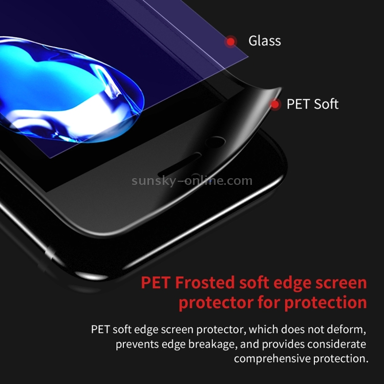 Baseus For iPhone 7 Plus 0.23mm 9H Surface Hardness PET Soft 3D Curverd Frosted Arc Anti Blue-ray Silk-screen Tempered Glass Full Coverage Screen Film(Black) Baseus For iPhone 7 Plus 0.23mm 9H Surface Hardness PET Soft 3D Curverd Frosted Arc Anti Blue-ray Silk-screen Tempered Glass Full Coverage Screen Film(Black)