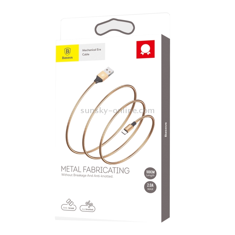 Baseus 1m Mechanical Era Cable 2A 8 Pin to USB Metal Data Sync Charging Cable Baseus 1m Mechanical Era Cable 2A 8 Pin to USB Metal Data Sync Charging Cable
