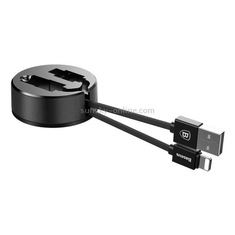 Baseus 90cm Portable Pocket New Era Cable 2A 8 Pin to USB Flexible Rule Style Stretched TPE Data Sync Charging Cable