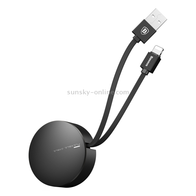 Baseus 90cm Portable Pocket New Era Cable 2A 8 Pin to USB Flexible Rule Style Stretched TPE Data Sync Charging Cable