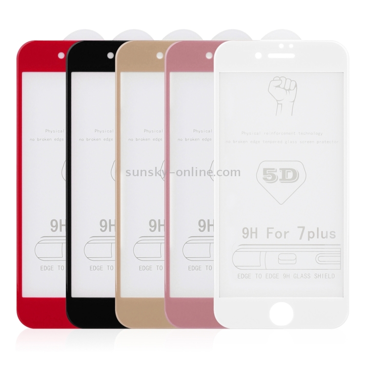 For iPhone 7 Plus Angibabe 0.3mm 9H Surface Hardness 5D Curved Silk-screen Tempered Glass Screen Protector Film(Red) For iPhone 7 Plus Angibabe 0.3mm 9H Surface Hardness 5D Curved Silk-screen Tempered Glass Screen Protector Film(Red)