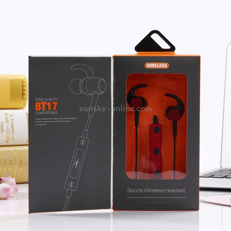 BT-17 Wireless Bluetooth In-ear Headphone Sports Headset with Microphones BT-17 Wireless Bluetooth In-ear Headphone Sports Headset with Microphones