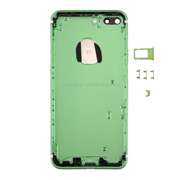 novela Tentáculo Superar 6 in 1 for iPhone 7 Plus (Back Cover + Card Tray + Volume Control Key +  Power Button + Mute Switch Vibrator Key + Sign) Full Assembly Housing Cover  (Green+Black)