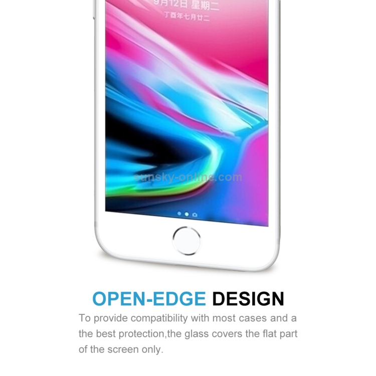 For iPhone 8 0.26mm 9H Surface Hardness 2.5D Explosion-proof Full Screen Silk-screen Tempered Glass Screen Film (White) For iPhone 8 0.26mm 9H Surface Hardness 2.5D Explosion-proof Full Screen Silk-screen Tempered Glass Screen Film (White)