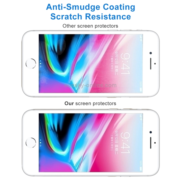 For iPhone 8 0.26mm 9H Surface Hardness 2.5D Explosion-proof Full Screen Silk-screen Tempered Glass Screen Film (White) For iPhone 8 0.26mm 9H Surface Hardness 2.5D Explosion-proof Full Screen Silk-screen Tempered Glass Screen Film (White)