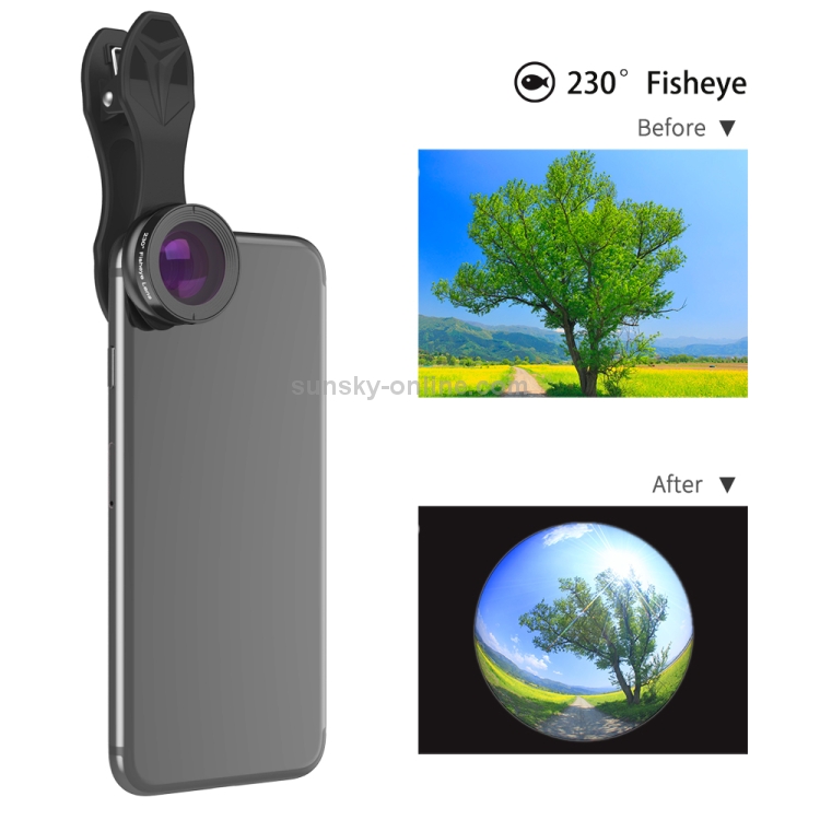 APEXEL APL-SJ3 3 in 1 Universal 230 Degrees Fisheye + 15X Macro Lens + 0.36X Wide-angle Lens Kit APEXEL APL-SJ3 3 in 1 Universal 230 Degrees Fisheye + 15X Macro Lens + 0.36X Wide-angle Lens Kit