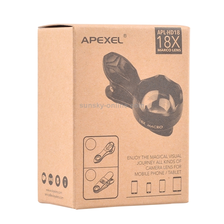 APEXEL APL-HD18X Professional Photography HD 18X Macro Lens Mobile Phone External Lens APEXEL APL-HD18X Professional Photography HD 18X Macro Lens Mobile Phone External Lens