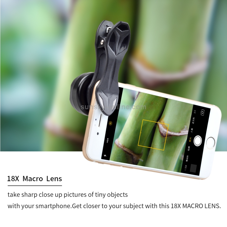 APEXEL APL-HD18X Professional Photography HD 18X Macro Lens Mobile Phone External Lens APEXEL APL-HD18X Professional Photography HD 18X Macro Lens Mobile Phone External Lens
