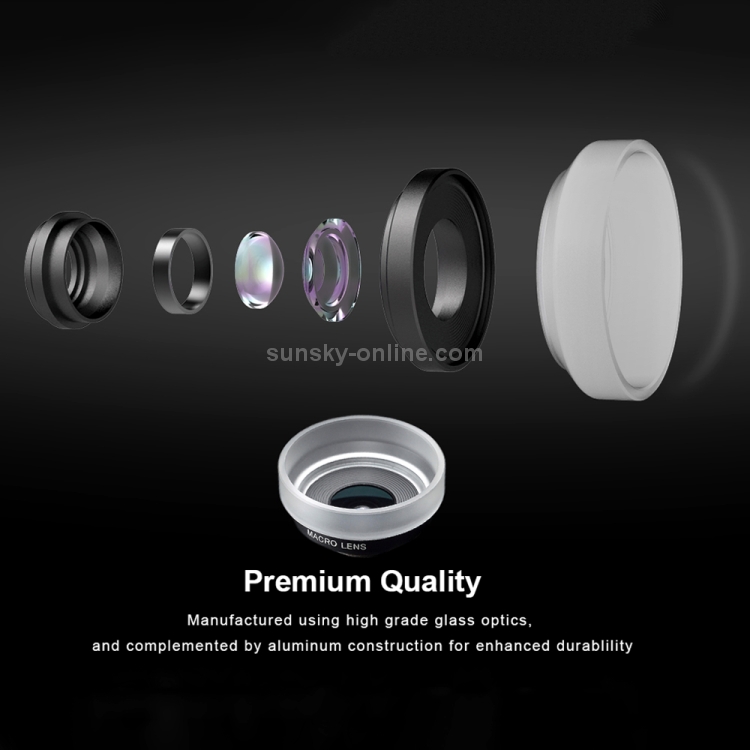 APEXEL APL-ML35 Professional Photography 15X Macro Lens Mobile Phone External Lens with Lens Hood APEXEL APL-ML35 Professional Photography 15X Macro Lens Mobile Phone External Lens with Lens Hood