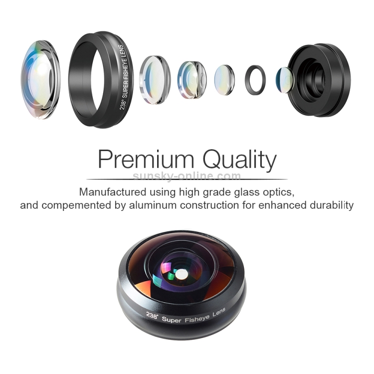 APEXEL APL-238F Universal Professional Optical 238 Degrees Fisheye HD Lens Full Frame No Dark Corner External Cameras APEXEL APL-238F Universal Professional Optical 238 Degrees Fisheye HD Lens Full Frame No Dark Corner External Cameras