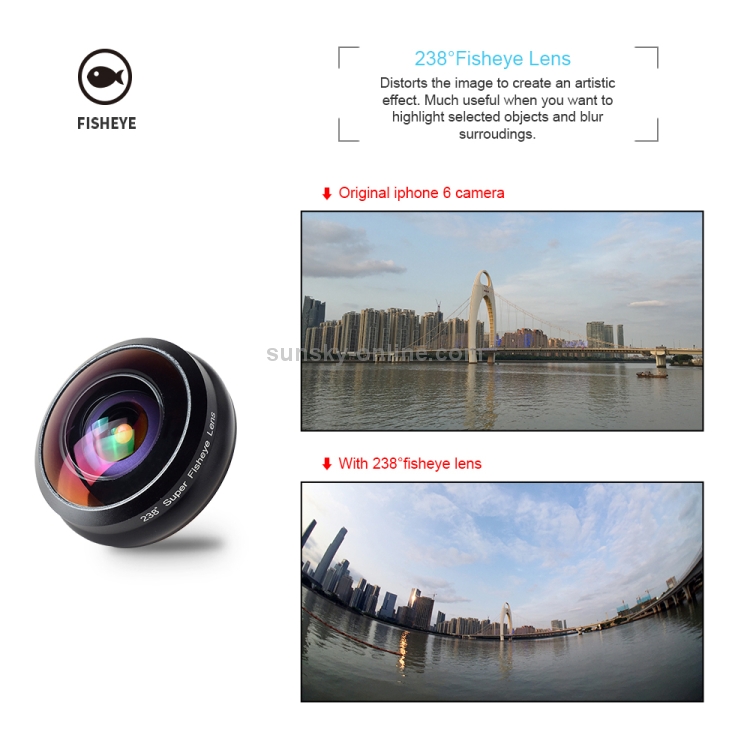 APEXEL APL-238F Universal Professional Optical 238 Degrees Fisheye HD Lens Full Frame No Dark Corner External Cameras APEXEL APL-238F Universal Professional Optical 238 Degrees Fisheye HD Lens Full Frame No Dark Corner External Cameras