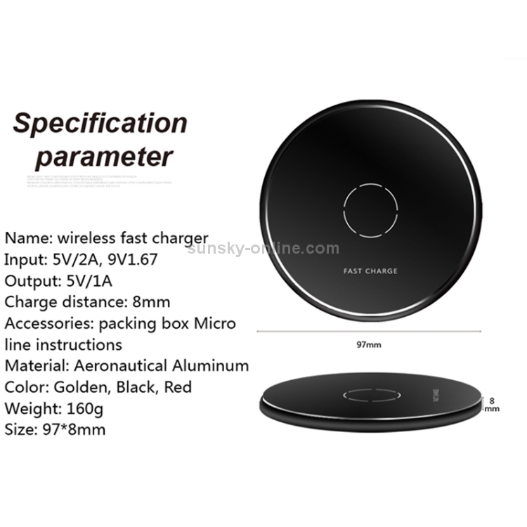N9 5V/1A Output Aviation Aluminum Qi Standard Wireless Charger N9 5V/1A Output Aviation Aluminum Qi Standard Wireless Charger