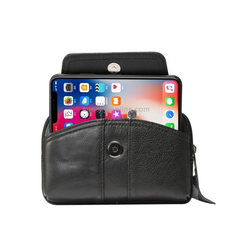 Bolsa Cintura Hombre Piel Genuina For Celular Hasta 7 Inch