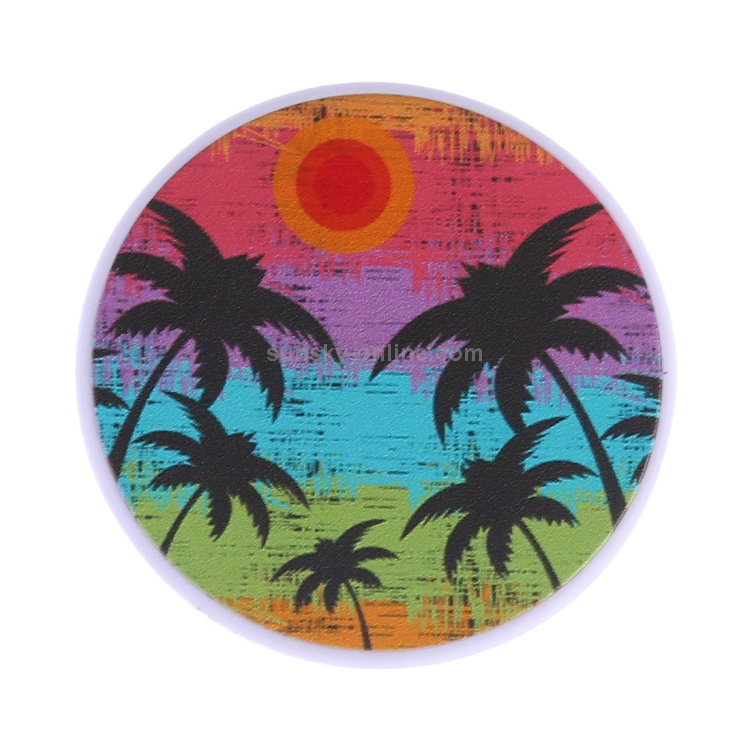 Multi-Function Coconut Tree Pattern Universal Phone Holder Expanding Stand Grip Clamp Rope Stand for Smartphones Multi-Function Coconut Tree Pattern Universal Phone Holder Expanding Stand Grip Clamp Rope Stand for Smartphones