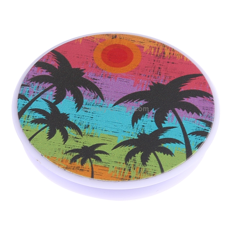 Multi-Function Coconut Tree Pattern Universal Phone Holder Expanding Stand Grip Clamp Rope Stand for Smartphones Multi-Function Coconut Tree Pattern Universal Phone Holder Expanding Stand Grip Clamp Rope Stand for Smartphones