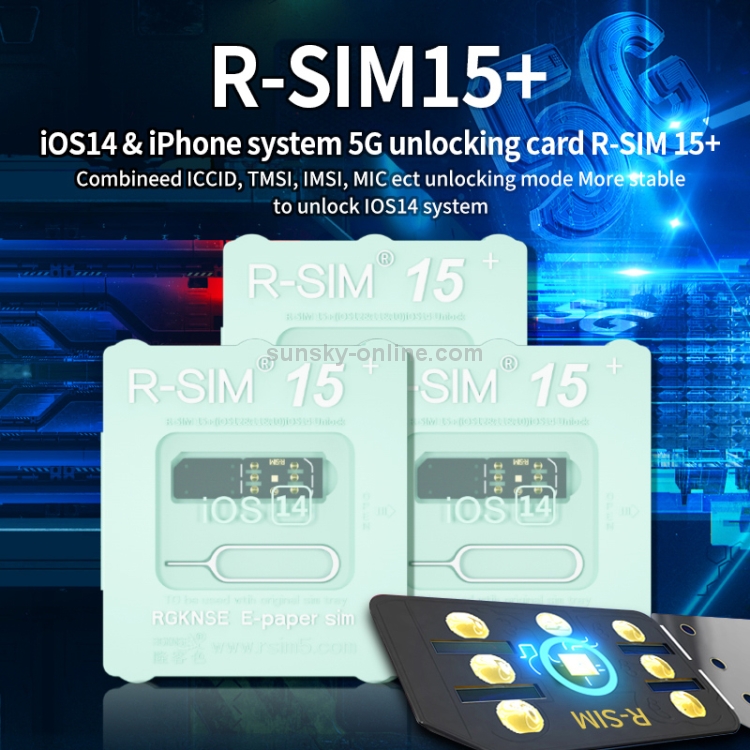 R-SIM 15+ Dual CPU Aegis Cloud Upgraded Version iOS 14 System Universal 5G Unlocking Card R-SIM 15+ Dual CPU Aegis Cloud Upgraded Version iOS 14 System Universal 5G Unlocking Card