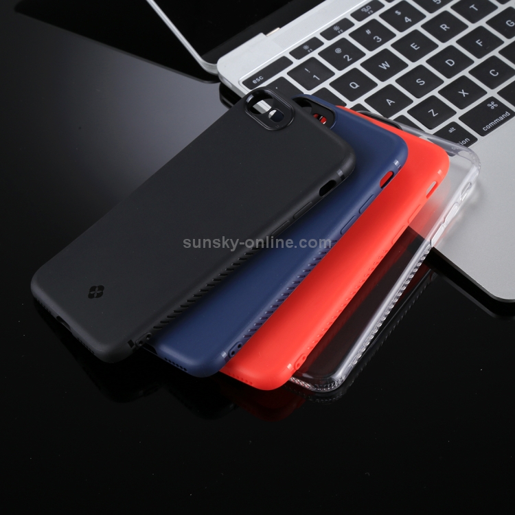 TOTUDESIGN For iPhone SE 2020 & 8 & 7 Ultra-thin TPU Soft Frosted Protective Back Cover Case(Black)