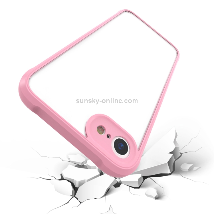 Transparent Acrylic + TPU Airbag Shockproof Case For iPhone SE 2020 & 8 & 7 (Pink) Transparent Acrylic + TPU Airbag Shockproof Case For iPhone SE 2020 & 8 & 7 (Pink)