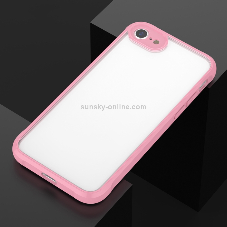 Transparent Acrylic + TPU Airbag Shockproof Case For iPhone SE 2020 & 8 & 7 (Pink) Transparent Acrylic + TPU Airbag Shockproof Case For iPhone SE 2020 & 8 & 7 (Pink)