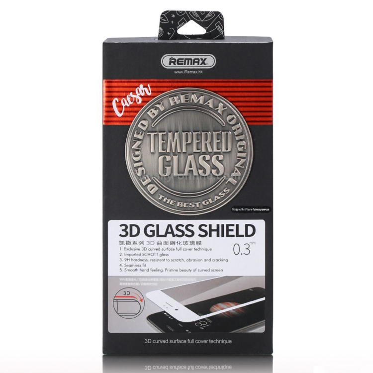 REMAX for iPhone SE 2020 / 8 / 7 0.3mm 3D Arc Edge Full Screen Tempered Glass Film Screen Protector(Black) REMAX for iPhone SE 2020 / 8 / 7 0.3mm 3D Arc Edge Full Screen Tempered Glass Film Screen Protector(Black)