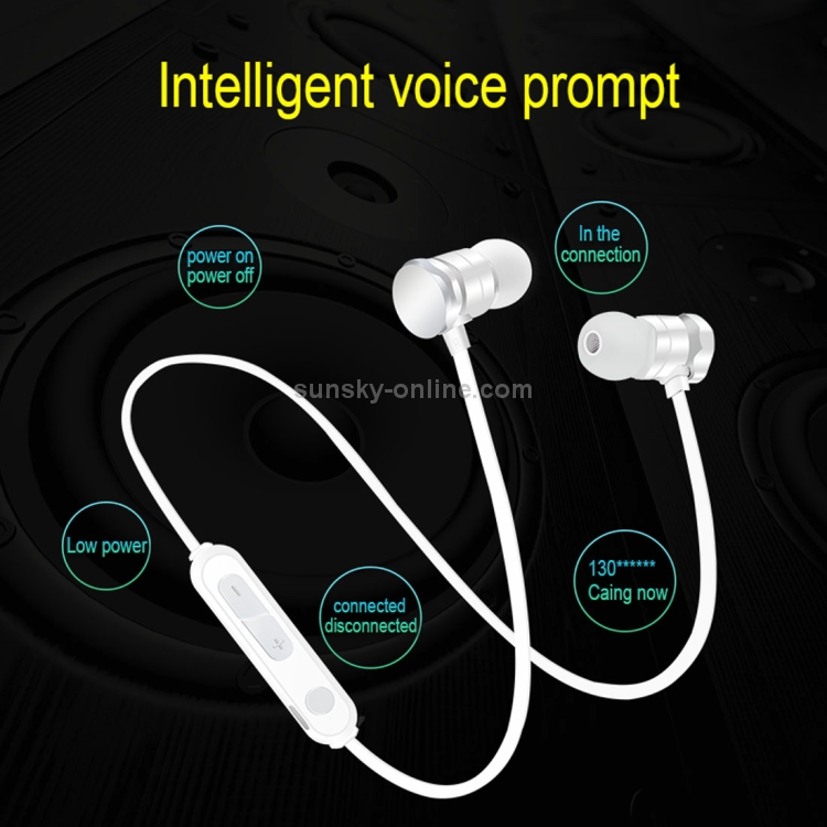 X3 Magnetic Absorption Sports Bluetooth 5.0 In-Ear Headset with HD Mic, Support Hands-free Calls, Distance: 10m(White) X3 Magnetic Absorption Sports Bluetooth 5.0 In-Ear Headset with HD Mic, Support Hands-free Calls, Distance: 10m(White)