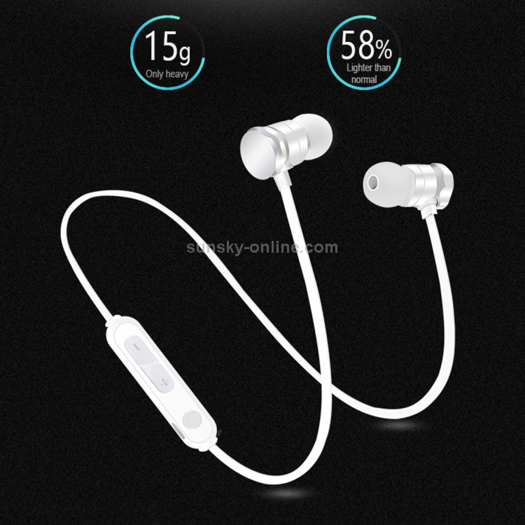 X3 Magnetic Absorption Sports Bluetooth 5.0 In-Ear Headset with HD Mic, Support Hands-free Calls, Distance: 10m(White) X3 Magnetic Absorption Sports Bluetooth 5.0 In-Ear Headset with HD Mic, Support Hands-free Calls, Distance: 10m(White)