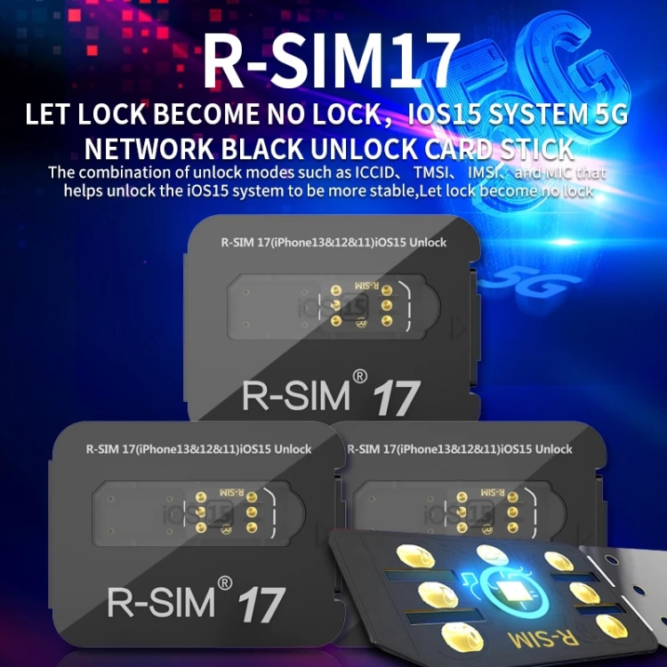 R-SIM 17 Turns Locked Into Unlocked iOS15 System Universal 5G Unlocking Card R-SIM 17 Turns Locked Into Unlocked iOS15 System Universal 5G Unlocking Card