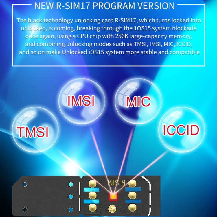 R-SIM 17 Turns Locked Into Unlocked iOS15 System Universal 5G Unlocking Card R-SIM 17 Turns Locked Into Unlocked iOS15 System Universal 5G Unlocking Card