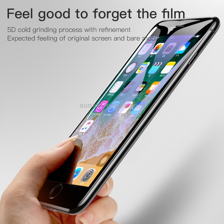 Baseus for iPhone SE 2020 / 8 / 7 0.3mm 9H Hardness Anti Blue-ray Arc Edge Full Screen Tempered Glass Protector(Black) Baseus for iPhone SE 2020 / 8 / 7 0.3mm 9H Hardness Anti Blue-ray Arc Edge Full Screen Tempered Glass Protector(Black)