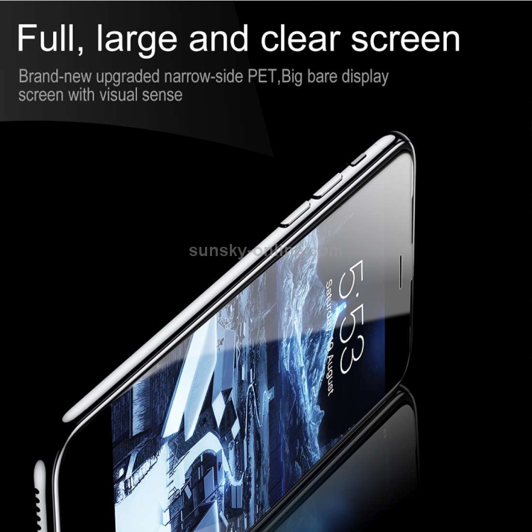 Baseus for iPhone 8 & 7 & 6s & 6 0.23mm 9H Surface Hardness 3D PET Soft Edge Tempered Glass Screen Film(Black) Baseus for iPhone 8 & 7 & 6s & 6 0.23mm 9H Surface Hardness 3D PET Soft Edge Tempered Glass Screen Film(Black)