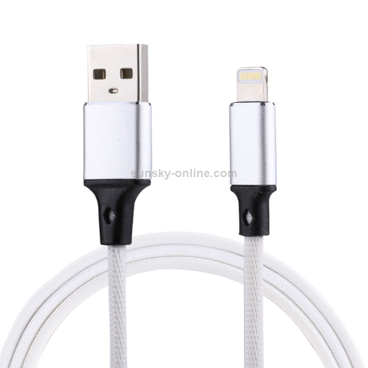 1m 2A USB to 8 Pin Nylon Weave Style Data Sync Charging Cable(White) 1m 2A USB to 8 Pin Nylon Weave Style Data Sync Charging Cable(White)
