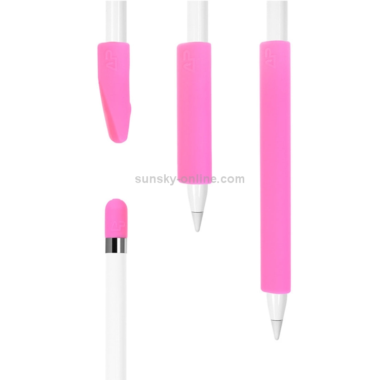 For Apple Pencil Creative 4 in 1 Anti-lost (Pencil Cap + Pencil Point + 2*Penholder Cover) TouchPen Silicone Protective Set(Magenta) For Apple Pencil Creative 4 in 1 Anti-lost (Pencil Cap + Pencil Point + 2*Penholder Cover) TouchPen Silicone Protective Set(Magenta)