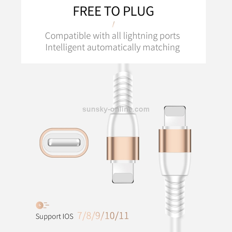 JOYROOM JR-S318 2.4A USB to 8 Pin Data Sync Charging Cable JOYROOM JR-S318 2.4A USB to 8 Pin Data Sync Charging Cable