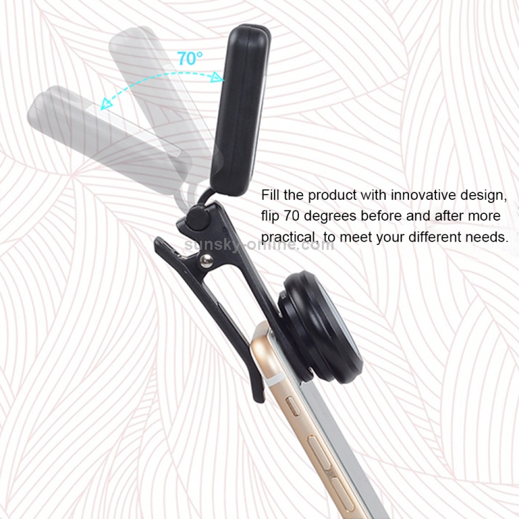 APEXEL APL-3663FL LED Fill Light Selfie 3 Color Temperature & 9 Lighting Modes + 15X Macro Lens + 0.36X Wide-angle Lens APEXEL APL-3663FL LED Fill Light Selfie 3 Color Temperature & 9 Lighting Modes + 15X Macro Lens + 0.36X Wide-angle Lens
