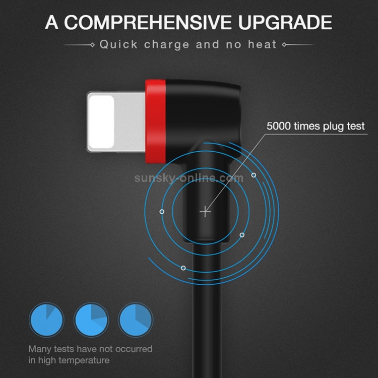 FLOVEME 1m Dual L Type 2.1A USB to 8 Pin Data Sync Charging Cable FLOVEME 1m Dual L Type 2.1A USB to 8 Pin Data Sync Charging Cable
