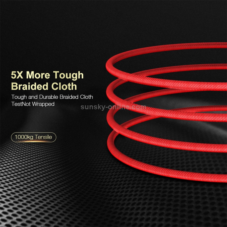 FLOVEME 2A USB to 8 Pin Cloth + Aluminum Alloy Data Sync Charging Cable, Cable Length: 2m(Red) FLOVEME 2A USB to 8 Pin Cloth + Aluminum Alloy Data Sync Charging Cable, Cable Length: 2m(Red)