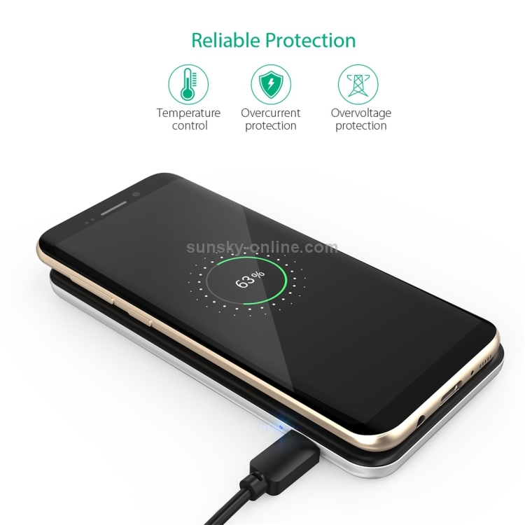 Inchor-C2 9V 1A / 5V 1A Output Dual Coil Design Qi Standard Wireless Charger, Support Fast Charging Inchor-C2 9V 1A / 5V 1A Output Dual Coil Design Qi Standard Wireless Charger, Support Fast Charging